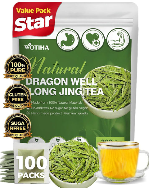 WOTIHA 50 Count Premium White Mulberry Leaf Tea Bags - 100% Natural & Pure, Improves Digestion, Supports Wellness, Slightly Sweet & Refreshing,Non-GMO Caffeine-Free, Additive-Free, Sugar-Free, Vegan