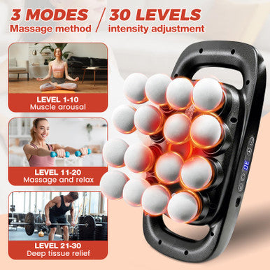 Failenfeivp 16 Head Massage Deep Tissue Massager Gun 2600Mah Massage Gun Deep Tissue With Type-C Fast Charging 3 Massage Modes & 30 Intensities Suitable For Muscle Soreness In The Waist ShouldersNeck After Work