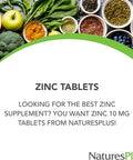 Naturesplus Zinc 10 Mg - 90 Tablets, Pack Of 2 - Supports Immune Health & Overall Well-Being - High-Potency Amino Acid Chelate Form - Gluten Free, Vegetarian - 180 Total Servings
