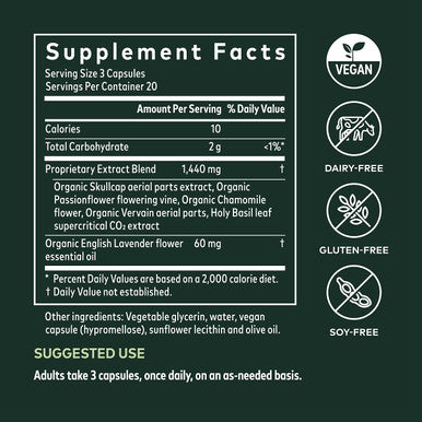 Gaia Herbs Calm A.S.A.P. Support Supplement - with Skullcap, Passionflower, Chamomile, Vervain, Holy Basil & More to Support a Calm - 60 Vegan Liquid Phyto-Capsules (20-Day Supply)