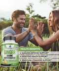 Ginger Root Capsules Organic 3850mg, Ginger Powder, Ginger Supplements, Ginger Capsules, Ginger Pills, Ginger Extract, Organic Ginger Root, Immune Support, Alternative to Ginger Chews, 90 Veg Capsule