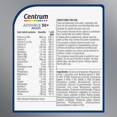 Centrum Advance 50+ Multivitamin 30 Tablets