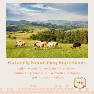 Beef Tallow For Skin, Tallow Face Moisturizer, Grass Fed Beef Tallow And Unadulterated Honey, Soothes Dryness, Repairs The Skin Barrier, 2 Oz