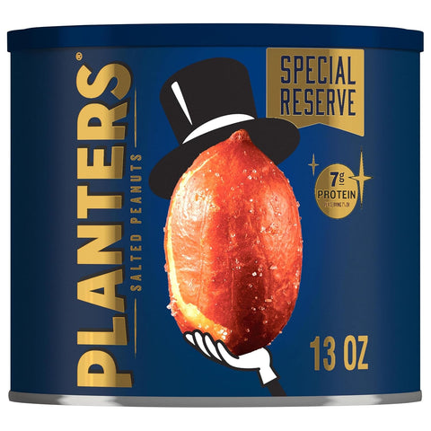 PLANTERS Lightly Salted Peanuts, Plant Based Protein Snacks, 16 Oz (1 Ct)