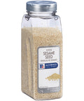 McCormick Culinary Whole Sesame Seed, 16 oz - One 16 Ounce Container of Hulled Whole White Sesame Seeds Perfect for Noodle Dishes, Sushi, Stir-Fries and Coating for Meat and Fish