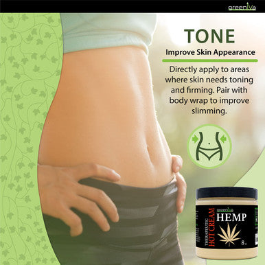 Greenive Hemp Hot Cream Soothing Moisturizing Hemp Hot Cream (8 Oz Jar)