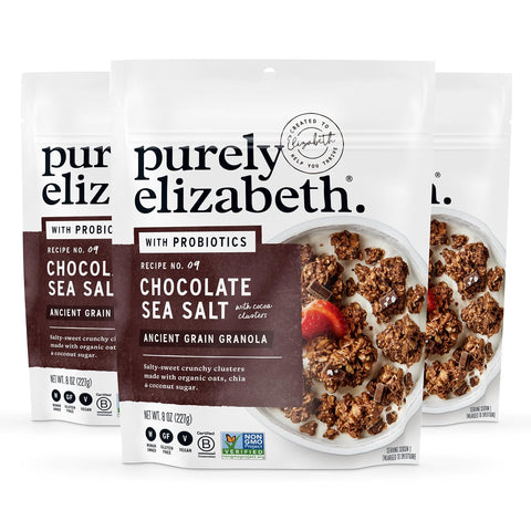 Purely Elizabeth, Maple Almond Butter, Ancient Grain Granola, Gluten-Free, Non-GMO (3 Ct, 10oz Bags)