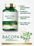 Carlyle Bacopa Monnieri Capsules | 180 Capsules | Gluten Supplement