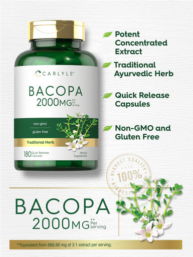 Carlyle Bacopa Monnieri Capsules | 180 Capsules