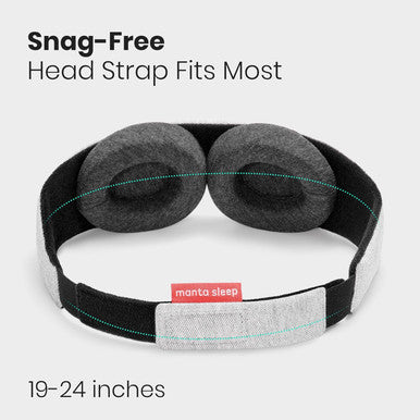 Manta Sleep Manta Original Sleep Mask - Maximum Blackout Sleep Mask For Deep Sleep Adjustable With Detachable Eye Cups Zero Eye Pressure For Back & Belly Sleepers Ideal For Travel Shift Work & Daytime Sleep