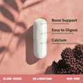 Calcium Supplement - Whole Food With Vitamin K2 & D3, Magnesium, Zinc, Boron, Mineral Complex. Sourced Sustainably From Red Algae. For Bone Strength And Support. Non-Gmo & Vegan 90 Capsules.