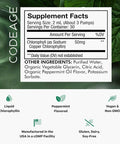 Codeage Chlorophyll Liquid Drops Supplement - Vegan Chlorophyll 50 mg per Serving Liquid Chlorophyll Water Organic Peppermint Flavor Clorofila Drink - Non-GMO Gluten- Vegan - 2 fl oz