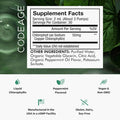 Codeage Chlorophyll Liquid Drops Supplement - Vegan Chlorophyll 50 mg per Serving Liquid Chlorophyll Water Organic Peppermint Flavor Clorofila Drink - Non-GMO Gluten- Vegan - 2 fl oz