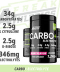 Carbo+ Electrolyte 1.2kg - Carbohydrate Energy Drink Powder with Added Electrolytes, L Citrulline & D-Ribose - Hydration, Energy, Performance & Recovery Fuel