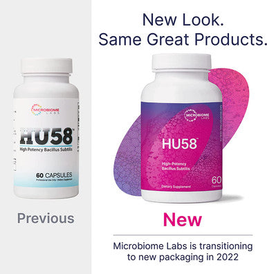 Microbiome Labs HU58 High Potency Bacillus subtilis 60 Capsules