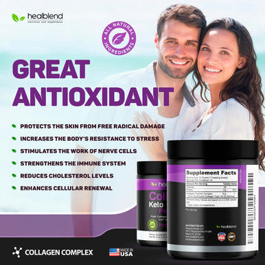 Collagen Peptides Powder, Hydrolyzed Collagen Powder Types I & III Non-GMO, Grass-Fed, Gluten-Free, Multi Collagen Protein Powder Supplement, Easy to Mix Drink, Promotes Healthy Hair, Skin and Nails