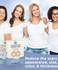 Areola Silicone Scar Sheets For Surgical Scars From Breast Reduction, Augmentation, Lift Or Post Mastectomy - 2 Pack -Reusable And Comfortable Under Post Op Bra