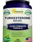 aSquared Nutrition Turkesterone Supplement 600mg - 120 Capsules - Ajuga Turkestanica Extract Powder - Turkesterone Supplement Complex Pills - Formulation