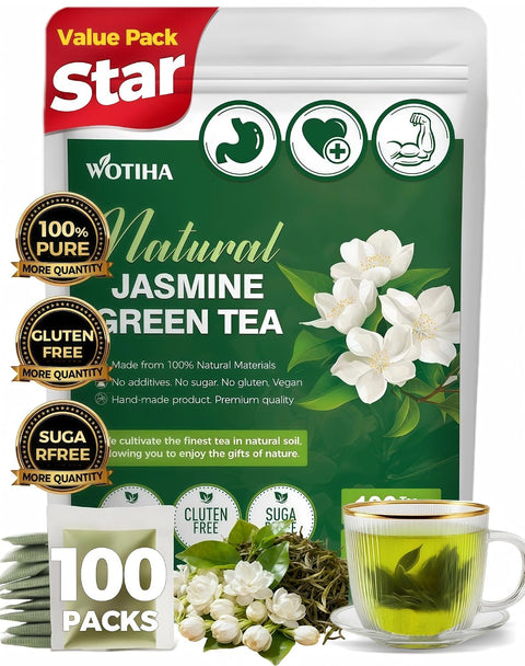WOTIHA 50 Count Premium White Mulberry Leaf Tea Bags - 100% Natural & Pure, Improves Digestion, Supports Wellness, Slightly Sweet & Refreshing,Non-GMO Caffeine-Free, Additive-Free, Sugar-Free, Vegan