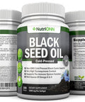 Black Seed Oil - 1000 Mg - 180 Softgels - Cold-Pressed Non-GMO Black Cumin Seed Capsules - Super High Thymoquinone Content - Nigella Sativa - Rich in Omega 6 & 9 Fatty s - Immune & Joint Support