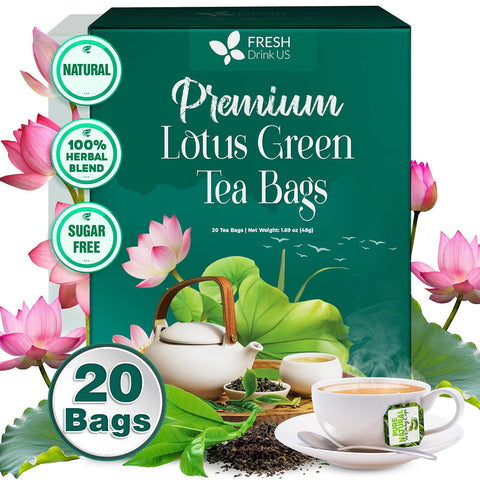FreshDrinkUS, Premium 75 Mulberry Leaf Tea Bags, 100% Natural & Pure from Mulberry Leaves. Loose Leaf Herbal Tea. Made with Natural Material Tea Bags. No Sugar, No Caffeine, No Gluten, Vegan.