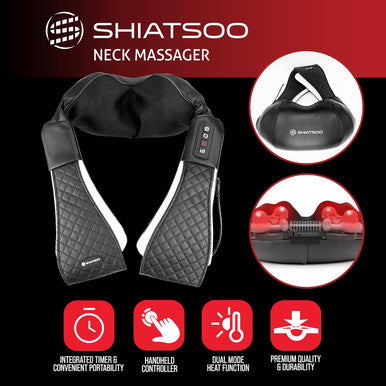 Neck And Back Massager Professional Grade Soothing Warmth Deep Tissue