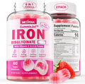 Iron Bisglycinate 26Mg Filled Gummies- Gentle Beet Root Iron Gummy Plus Vitamin C, Supplement Iron With B12 & Folate For Women & Men, Iron Deficiency, Immune & Energy Support, Sugar-Free, Vegan,120Cts