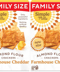 Simple Mills Farmhouse Cheddar Almond Flour Crackers, Gluten Free Crackers Made with Real Cheese and Wholesome Blend of Almonds, Sunflower Seeds, and Flaxseeds, Family Size, 1 Pack, 7 oz