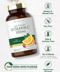 Carlyle Vitamin C 1000mg | 300 Vegetarian Caplets | Ascorbic Acid with Wild Rose HIPS | High Strength Formula | Non-GMO and Gluten Supplement