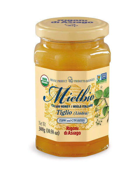 Rigoni Di Asiago Mielbio Italian Raw and Creamy Honey, Orange Blossom, 10.58 Ounce, (Pack of 1)