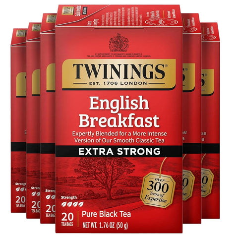 Twinings Lemon & Ginger, Caffeine-Free Herbal Tea Bags, 100 CT Box (1 Pack) | Spicy & Tangy, Ginger, Lemon Peel, Lemongrass, Blackberry Leaves, Soothe Digestion, 100 Foil Lined Individually Wrapped Bags