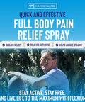 Relaxium Relaxium Flexium Instant Spray for Pain Max Strength with 10.5% Menthol & CurcuTame Supports Muscle Joint and Arthritis Pain Relief 3 FL oz. (90 ml)