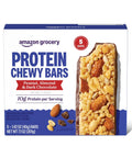 Amazon Grocery, Protein Chewy Bars, Peanut, Almond & Dark Chocolate Flavor, 7.1 oz, 5 ct (Previously Happy Belly, Packaging May Vary)