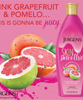 Jergens Skin Smoothie Body Lotion, Pink Grapefruit & Pomelo Scented, Refreshing All-Day Fragranced Moisture, with Citrus Juice Blends, Vitamin E, Cocoa & Shea Butters, Dye-Free, 10 Ounces (Pack of 3)