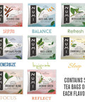 Numi Organic Tea By Mood Set 40 Tea Bag Assortment Premium Organic Black Pu-erh Green Mate Rooibos & Herbal Teas