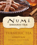 Numi Organic Tea Amber Sun 12 Count Box of Tea Bags (Pack of 6) Turmeric Tea