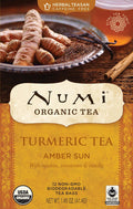 Numi Organic Tea Amber Sun 12 Count Box of Tea Bags (Pack of 6) Turmeric Tea