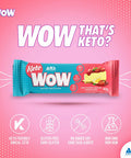 ANS Performance KetoWow Bars - Low Carb Protein Bars - Keto-Friendly - 3g Net Carbs & 1g Sugar - Gluten Free - Naturally Sweetened Nutrition Bars - Lemon Strawberry Cheesecake, 12 x 40g Bars Per Box