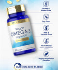 Carlyle Vegan Omega 3 Supplement | 60 Softgels | Plant Based | Non-Gmo & Gluten Free | From Algae Oil