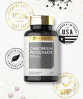 Chromium Picolinate 200Mcg | 250 Tablets | Vegetarian, Non-Gmo, Gluten Free Supplement | By Carlyle
