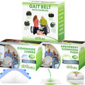 Simply Seniors Gait Belt For Seniors & Commode Liners With Absorbent Pads For Bedside Commode - Transfer Gate Belts With Handles For Lifting Elderly Pt - Strong Portable Toilet Bags For Porta Potty Chair With Arms