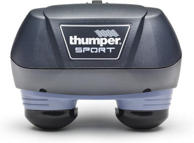 Thumper Sport Percussive Massager - Deep Tissue Home Use Massager For Muscles, Back, Shoulders, Legs, Arms. Portable Percussive Therapy Action Electric Handheld Massager With Long Handle