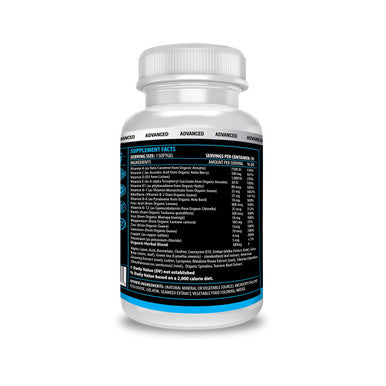 ACTIF Organic Multivitamin for Men Age 30 with 30 Organic Vitamins and Organic Herbs Non GMO Made in USA 90 Count