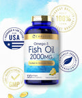 Carlyle Fish Oil Softgels 2000mg | 320 Count | 600mg Total Omega 3 | Non-GMO & Gluten Free Supplement