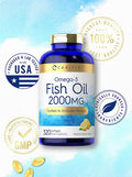Carlyle Fish Oil Softgels 2000mg | 320 Count | 600mg Total Omega 3 | Non-GMO & Gluten Free Supplement