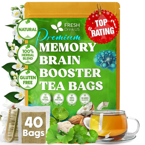 FreshDrinkUS, Premium 120 Mulberry Leaf Tea Bags, 100% Natural & Pure from Mulberry Leaves. Loose Leaf Herbal Tea. Made with Natural Material Tea Bags. No Sugar, No Caffeine, No Gluten, Vegan.