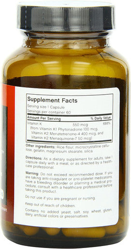 Futurebiotics Capsules, Vitamin K Triple Play, 60 Count