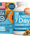 Atlantic Naturals Sea Moss 7Day Colon and Gut Purification Golden Flax Seeds Psyllium Husk Senna Powder for Women and Men Pineapple Flavor Drink Mix (14 oz)