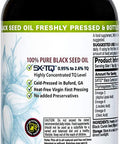 Black Seed Oil - Amazing Herbs Premium High Strength Pure Cold-Pressed Black Cumin Seed Oil (240ml, 8oz Glass Bottle)
