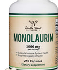 Monolaurin 1000mg per Serving 210 Capsules Vegan Safe NonGMO Gluten Manufactured in The USA Immune Health Support by Double Wood Supplements